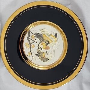 CHOKIN decorative 6" plate, 24kt Gold Edged, made in Japan, FLAWLESS!!